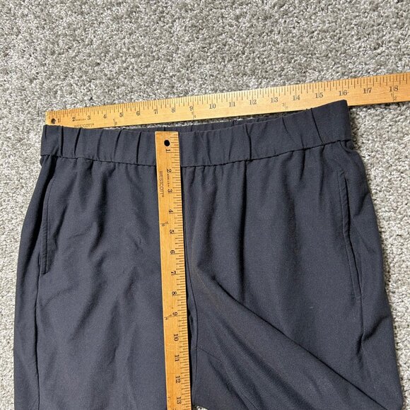 Eileen Fisher Womens Large Petite Black Tapered Pants Elastic Waist Soft Blend - Picture 7 of 10